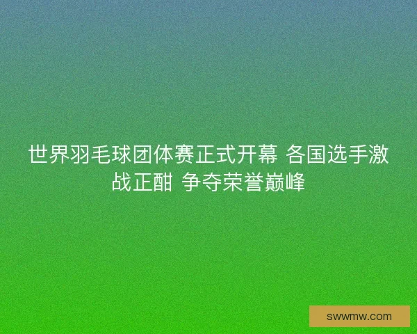 世界羽毛球团体赛正式开幕 各国选手激战正酣 争夺荣誉巅峰
